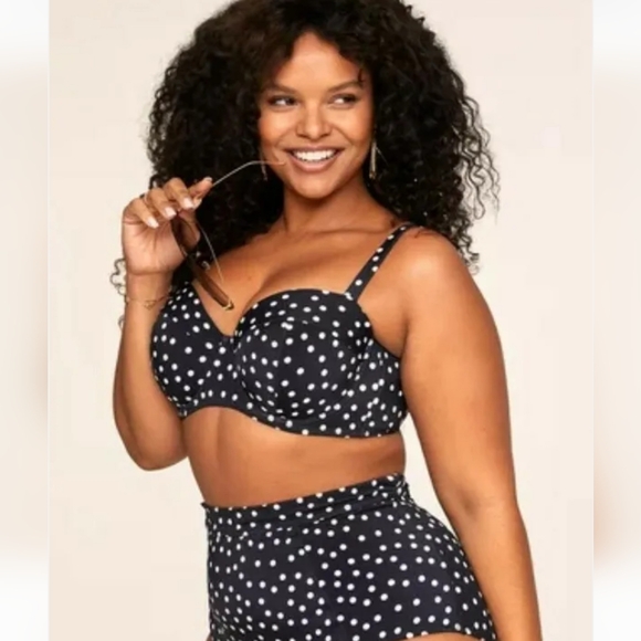 NEW NWT AdoreMe Plus Size Sprinkled Spots Print 2 Piece Bikini - Picture 8 of 9